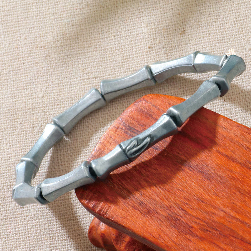 Bamboo Alloy Strength Bracelet Symbolizing Resilience