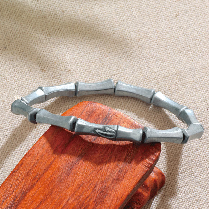 Bamboo Alloy Strength Bracelet Symbolizing Resilience