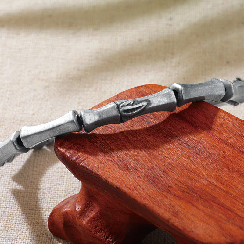 Bamboo Alloy Strength Bracelet Symbolizing Resilience