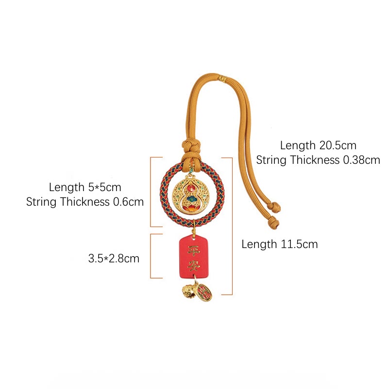Gourd Fu Character Car Hanging Decoration for Protection