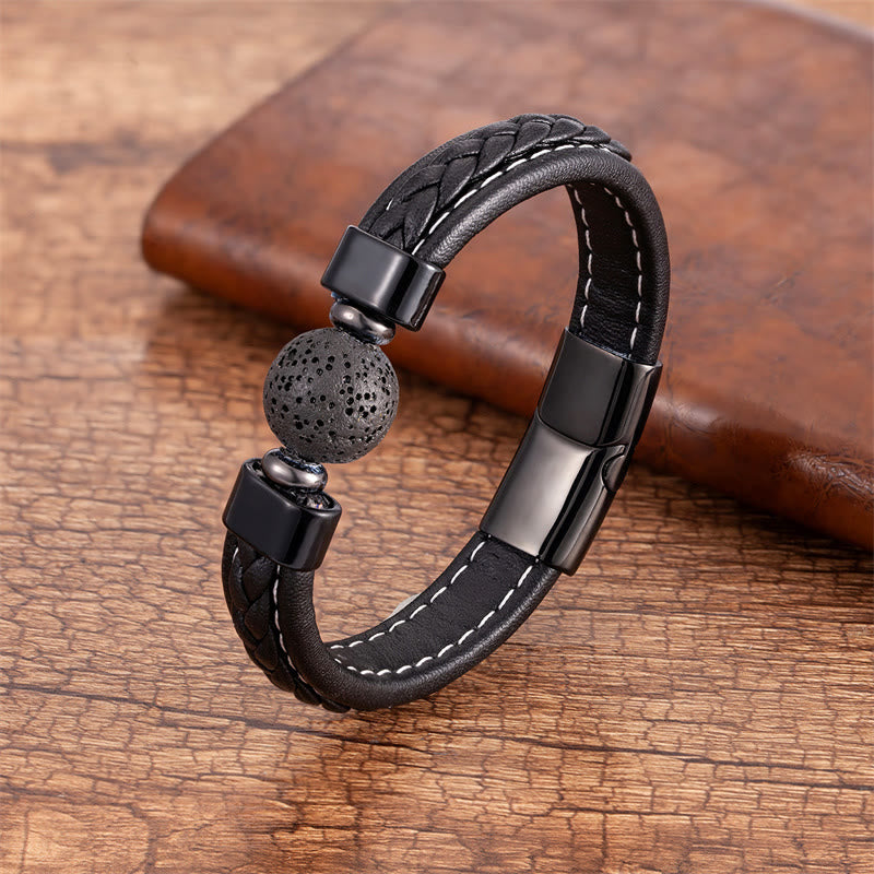 18-20cm Black Onyx Om Mani Padme Hum Serenity Bracelet