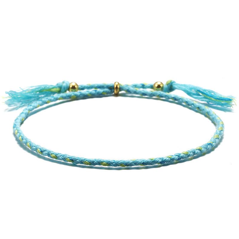 Colorful Handmade Adjustable Rope Tassel Harmony Bracelet