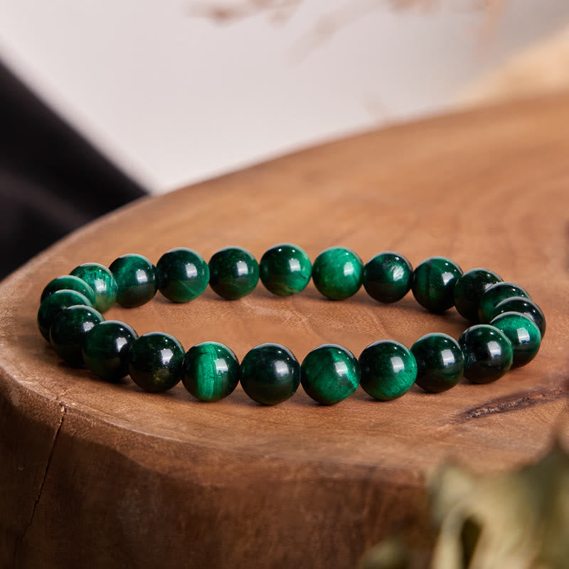 8mm Green Tiger Eye Growth Healing Bracelet