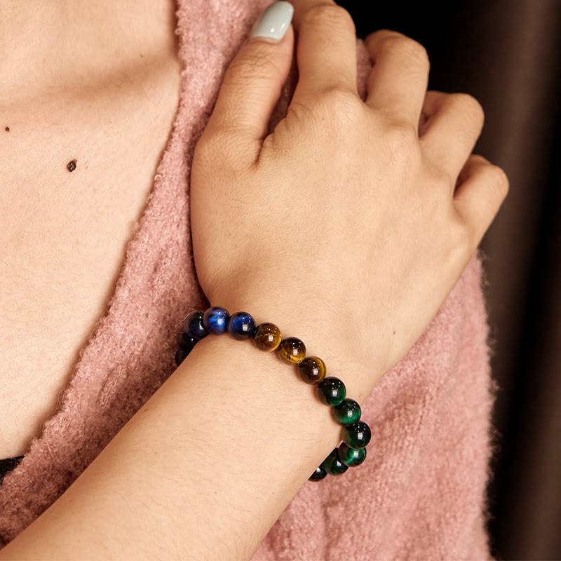 Multi-Color Tiger Eye Balance Bracelet