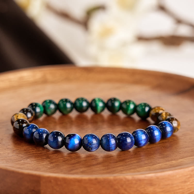 Multi-Color Tiger Eye Balance Bracelet