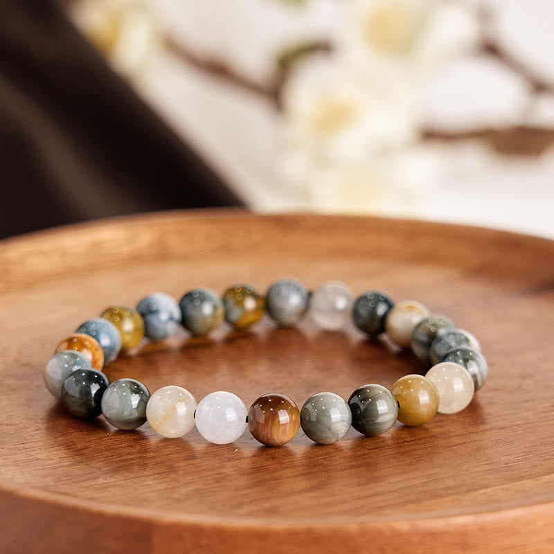 8mm Eagle's Eye Stone Confidence Bracelet for Positivity