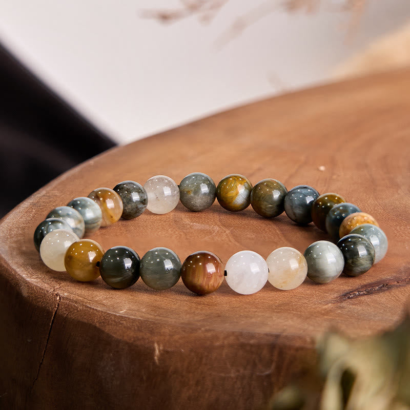 8mm Eagle's Eye Stone Confidence Bracelet for Positivity