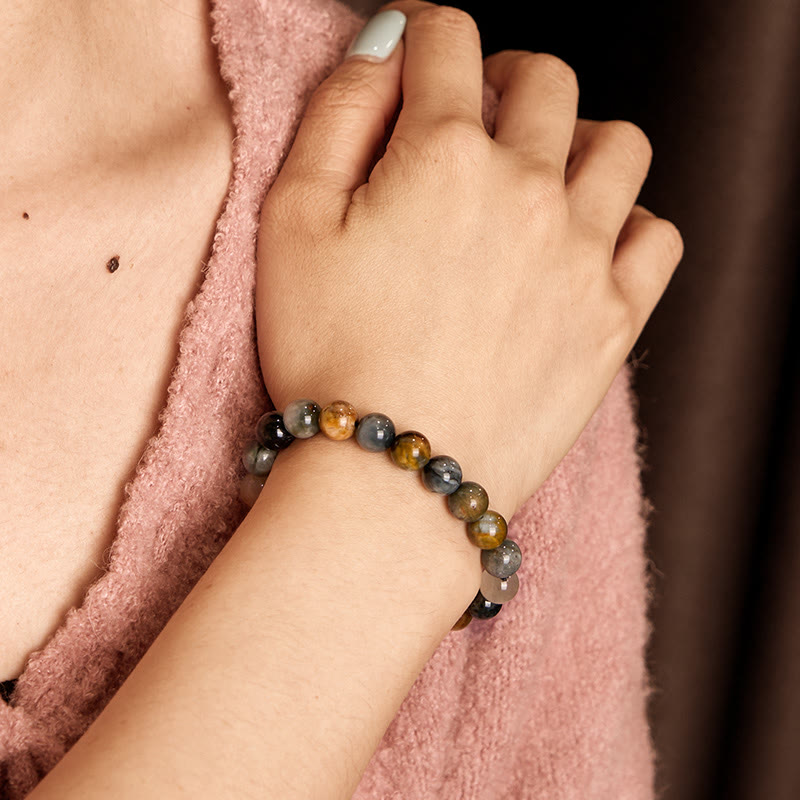 8mm Eagle's Eye Stone Confidence Bracelet for Positivity