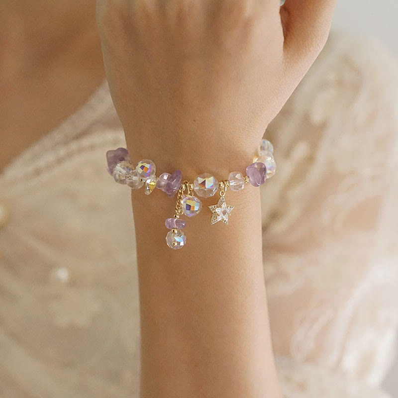 8mm Amethyst Crystal Positive Transformation Bracelet