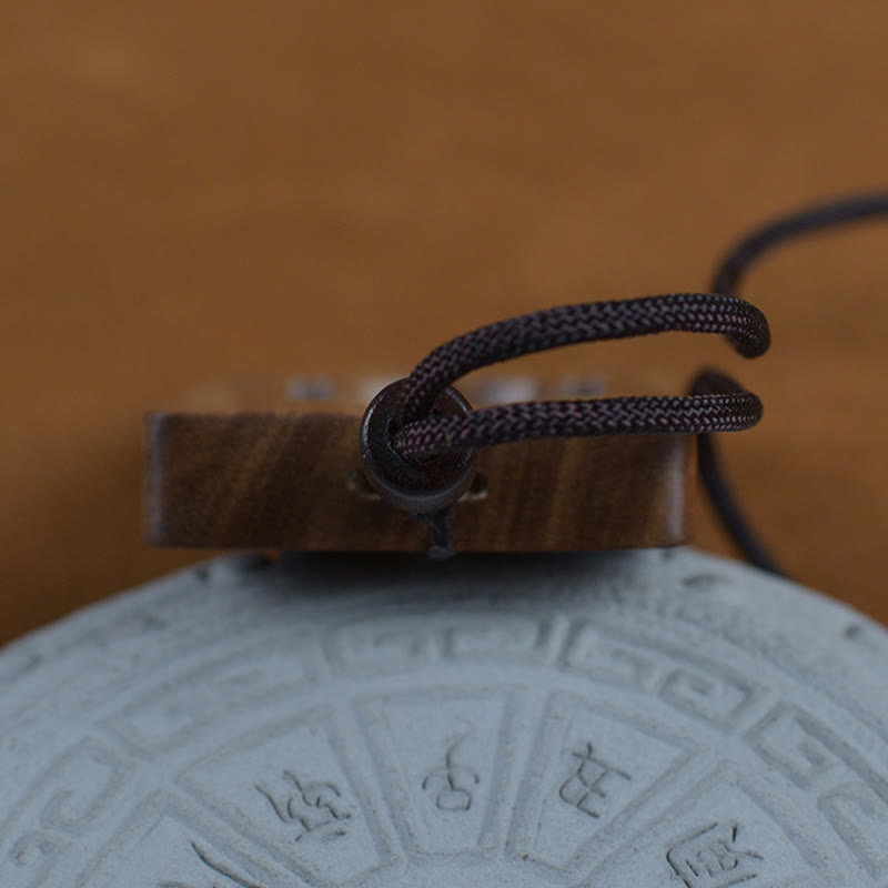 Green Sandalwood Buddha Necklace Pendant for Positive Energy