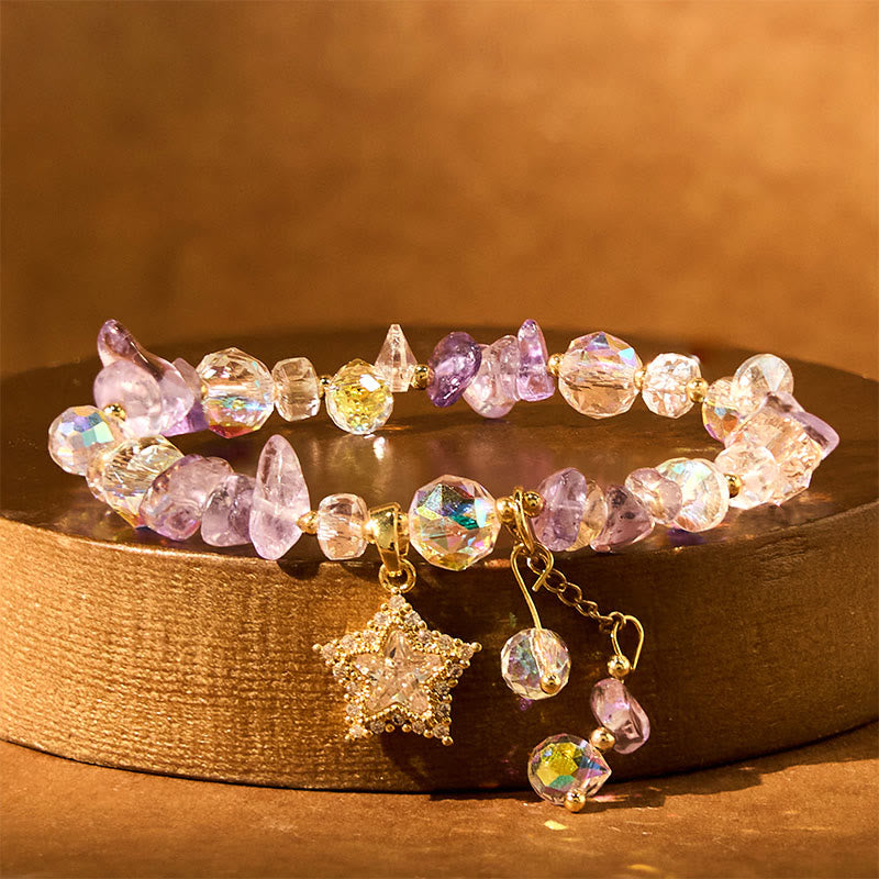 8mm Amethyst Crystal Positive Transformation Bracelet