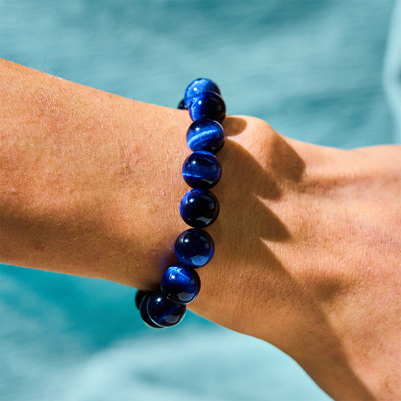 Blue Tiger Eye Healing Protection Bracelet