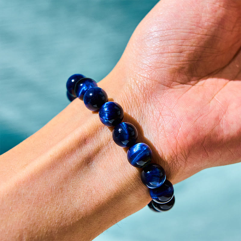 Blue Tiger Eye Healing Protection Bracelet