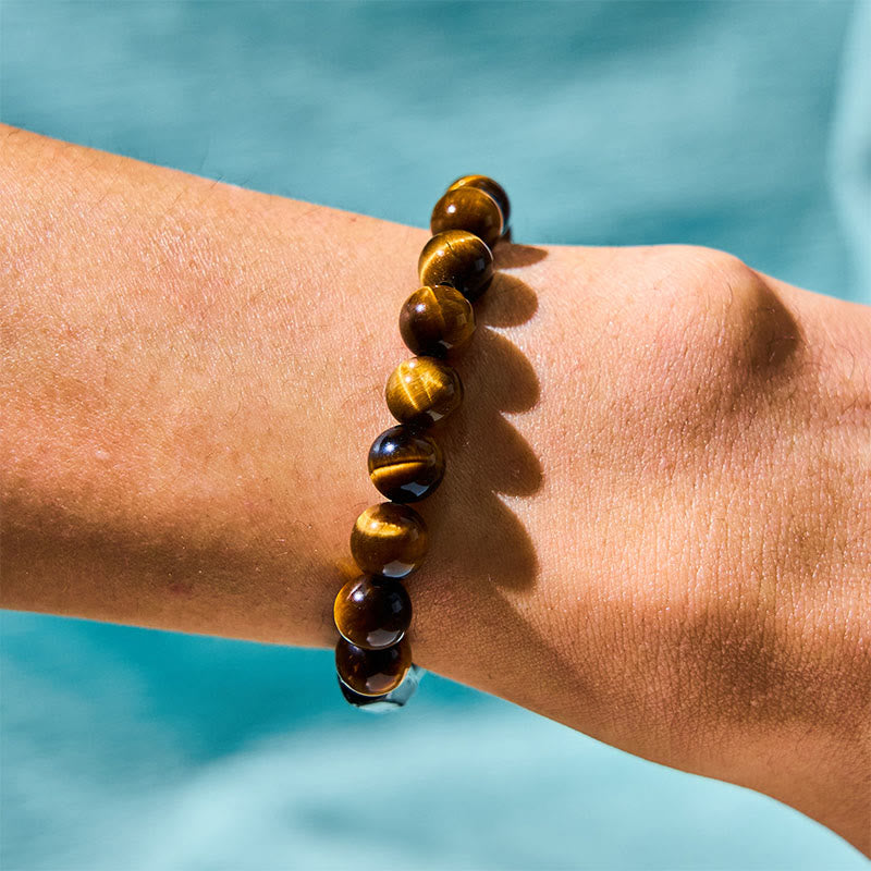 8mm Black Tourmaline Tiger Eye Protection Bracelet