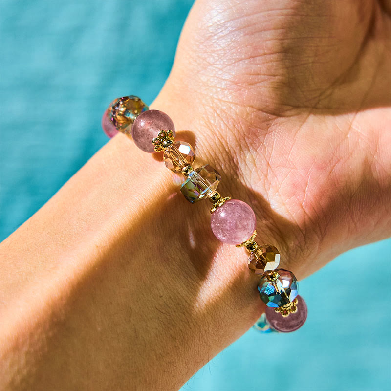 Strawberry Quartz Love Healing Spiritual Bracelet