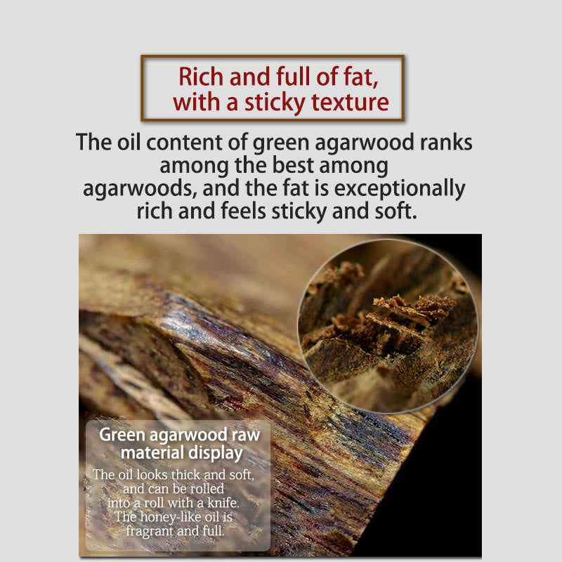 6mm Hainan Green Qinan Agarwood 108 Mala Beads Bracelet