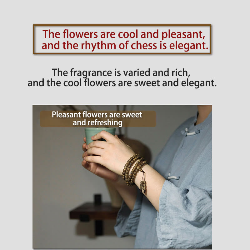 6mm Hainan Green Qinan Agarwood 108 Mala Beads Bracelet