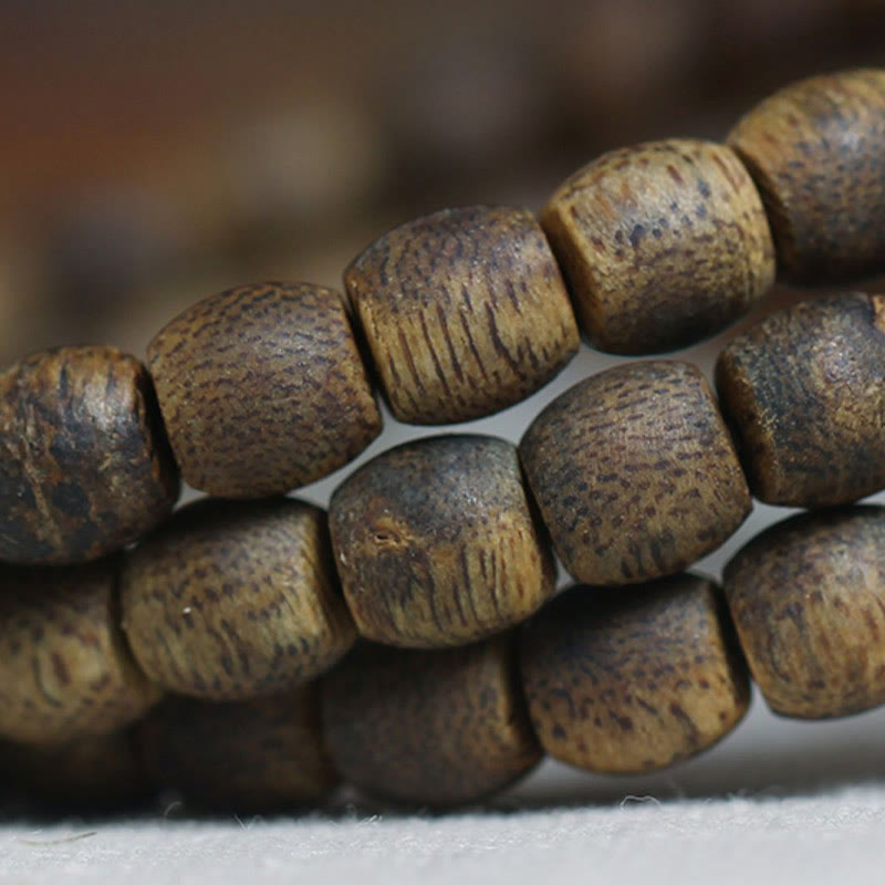 6mm Hainan Green Qinan Agarwood 108 Mala Beads Bracelet