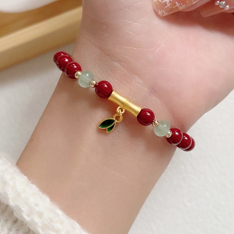 6mm Cinnabar Bamboo Concentration Bracelet
