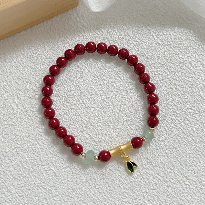 6mm Cinnabar Bamboo Concentration Bracelet