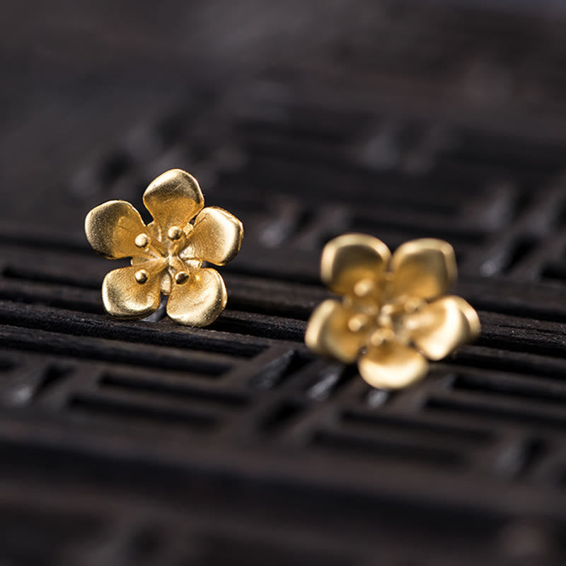 Sterling Silver Peach Blossom Balance Earrings