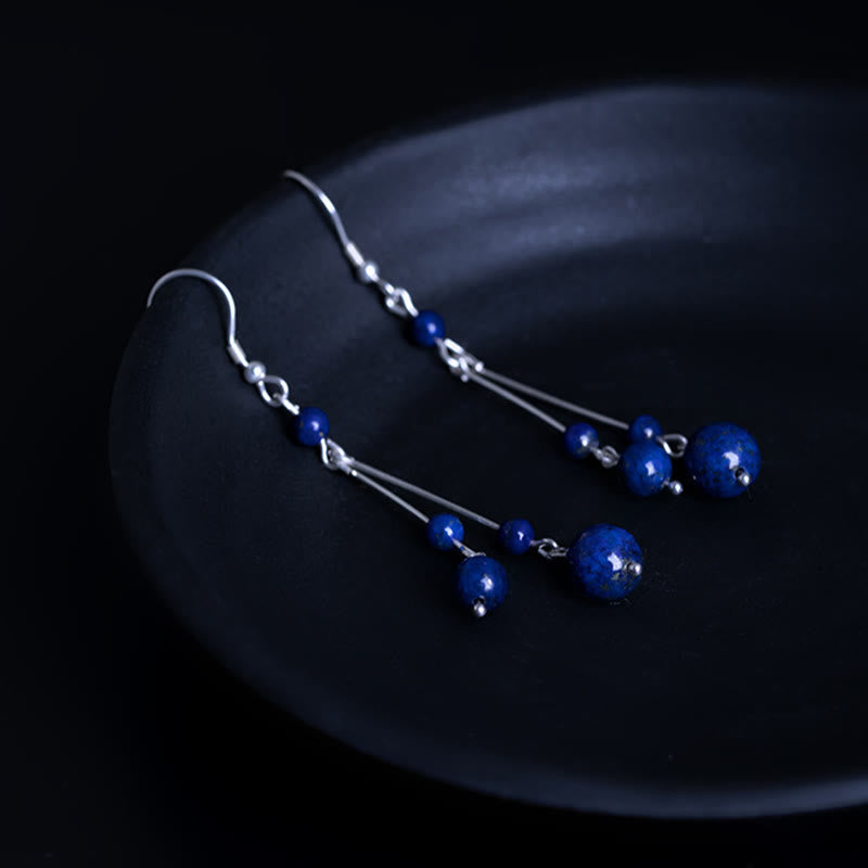Lazurite Sterling Silver Serenity Drop Earrings