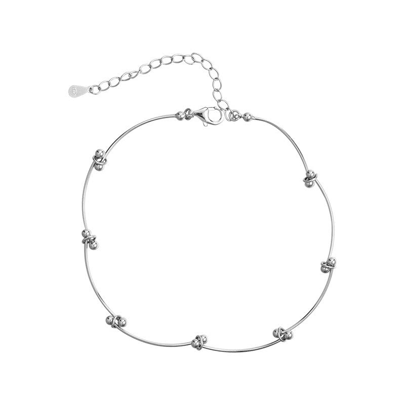 925 Sterling Silver Wave Protection Anklet