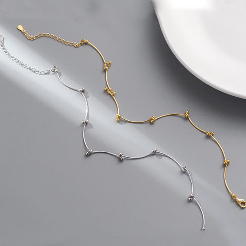 925 Sterling Silver Wave Protection Anklet