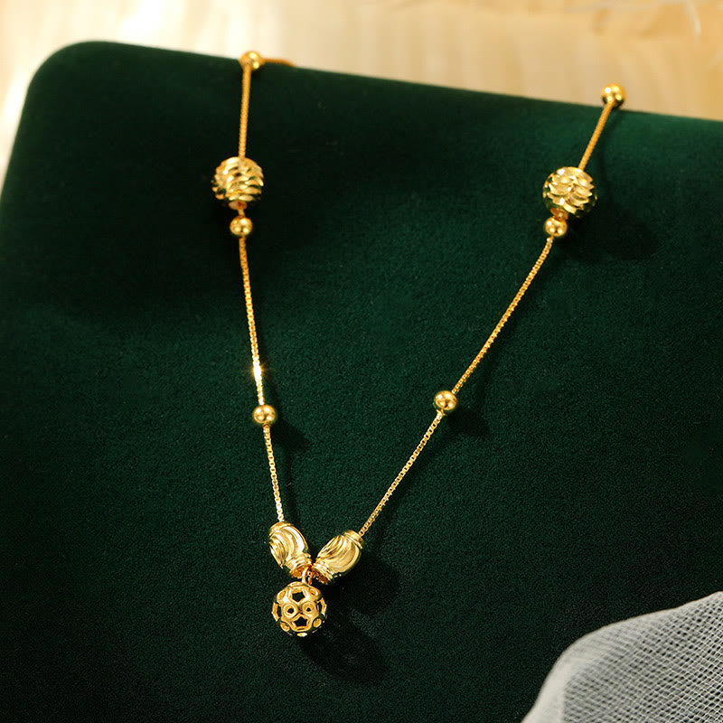 925 Sterling Silver Simple Bead Anklet