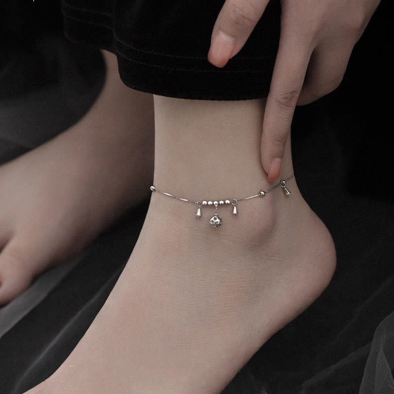 925 Sterling Silver Protection Bell Anklet