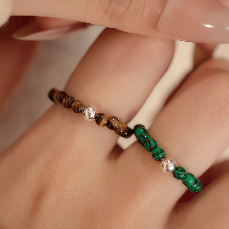 White Jade & Black Onyx Blessing Ring