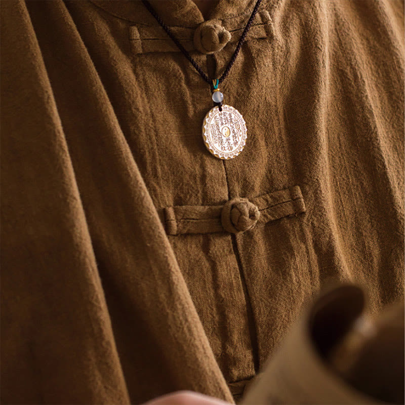 Copper Yin Yang Bagua Mountain Ghost Spend Money Necklace