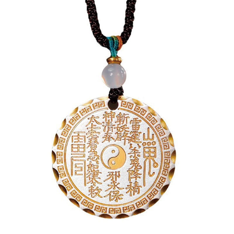 Copper Yin Yang Bagua Mountain Ghost Spend Money Necklace