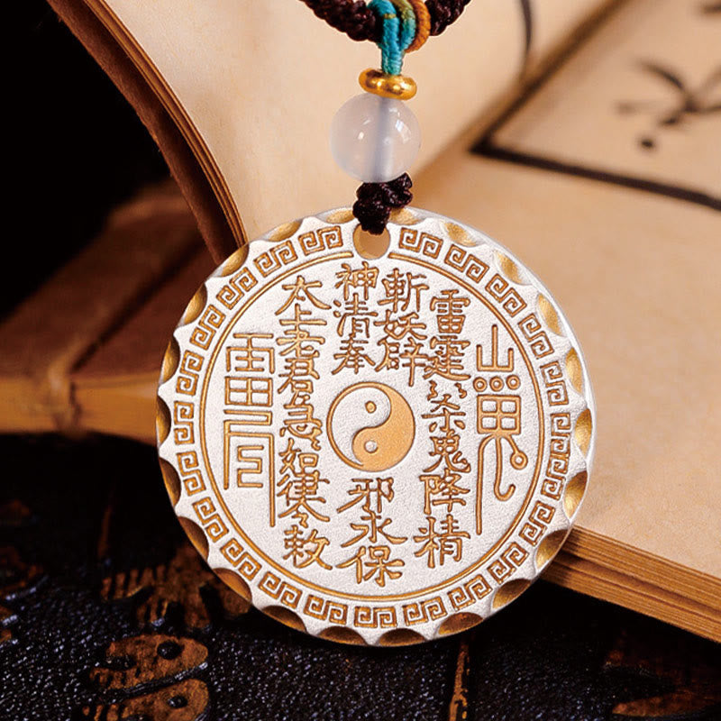 Copper Yin Yang Bagua Mountain Ghost Spend Money Necklace