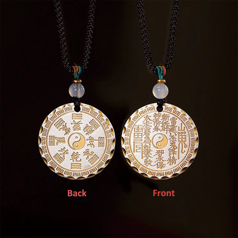 Copper Yin Yang Bagua Mountain Ghost Spend Money Necklace