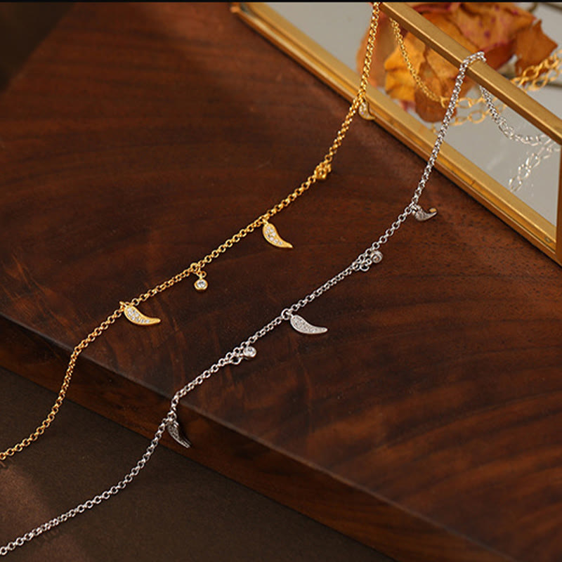 925 Sterling Silver Zircon Protection Spiritual Anklet Charm