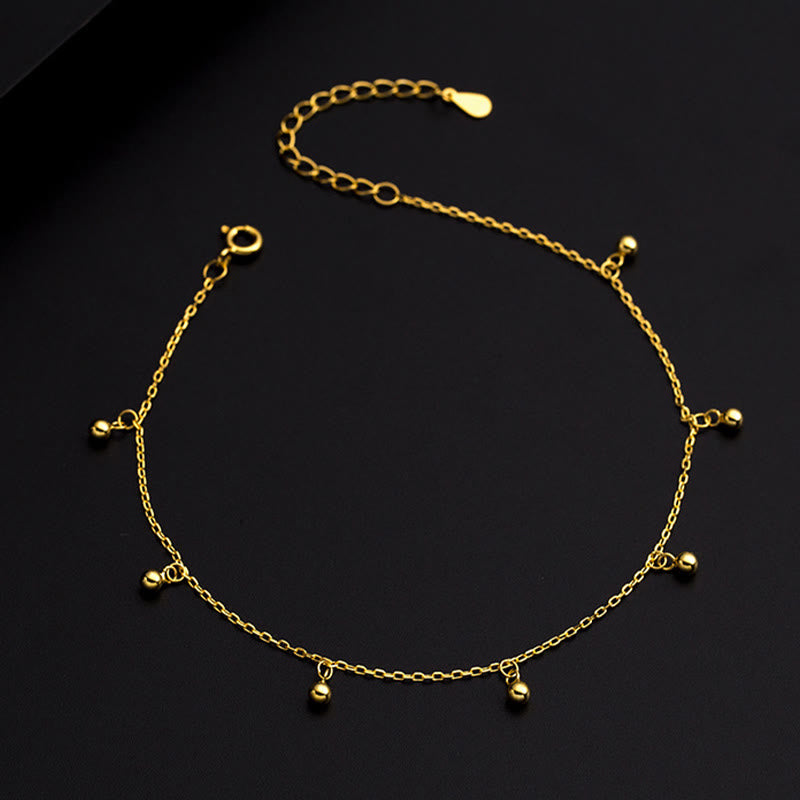 925 Sterling Silver Small Beads Protection Anklet