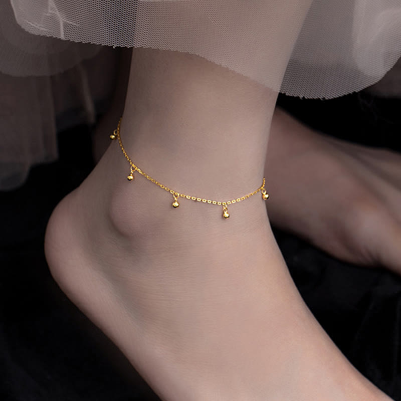 925 Sterling Silver Small Beads Protection Anklet