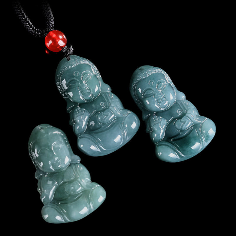 Adjustable Jade Prosperity Buddha Necklace Pendant 60cm