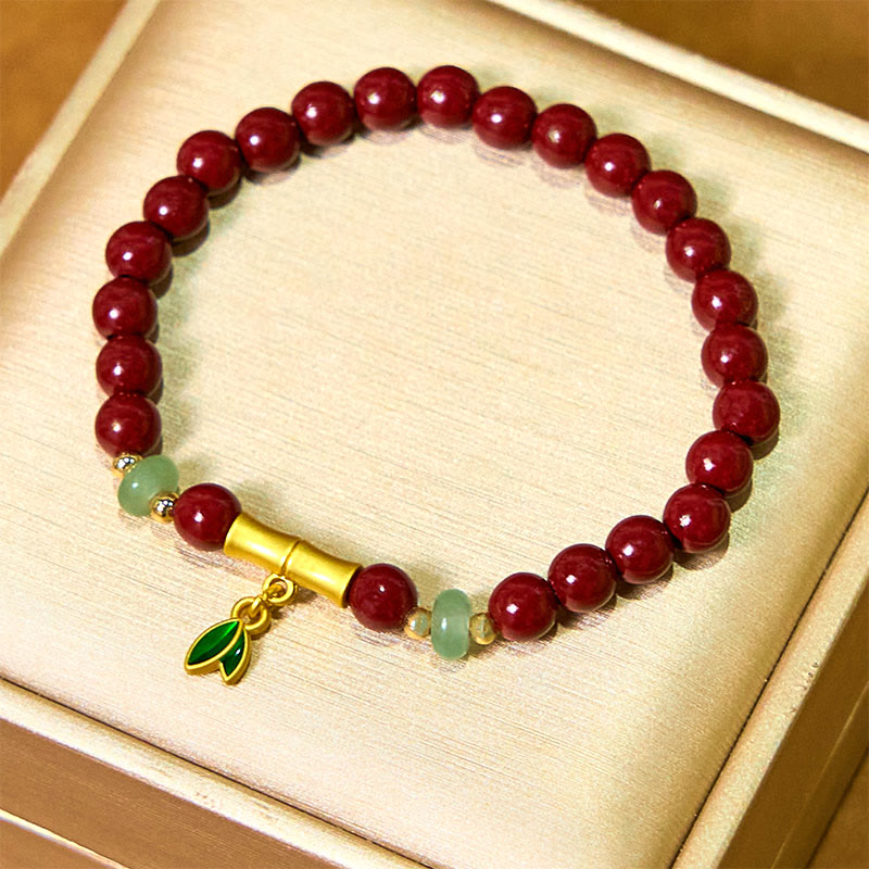 6mm Cinnabar Bamboo Concentration Bracelet