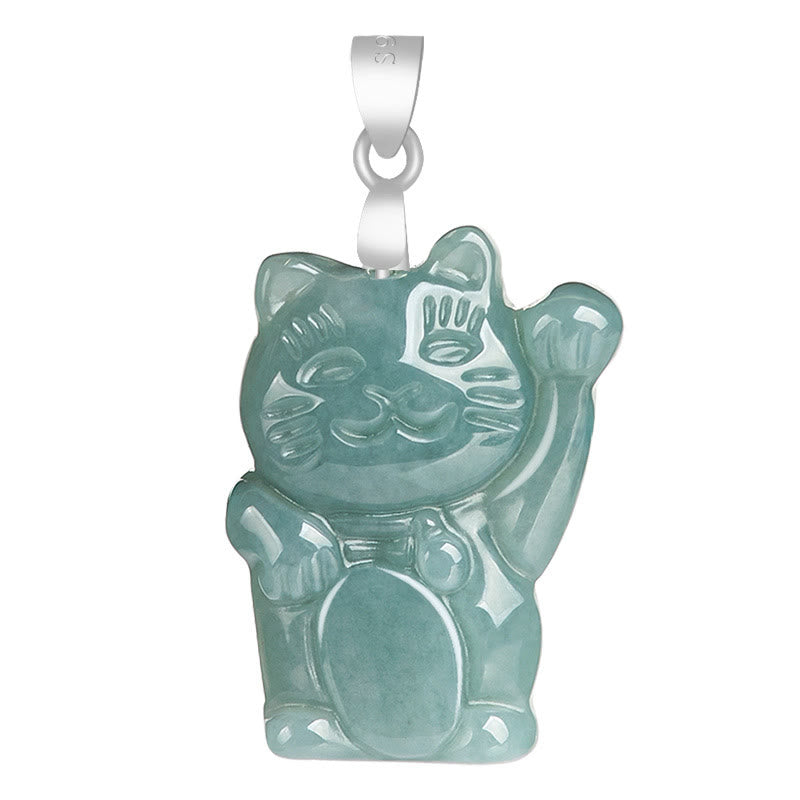 Jade Lucky Cat Abundance Necklace