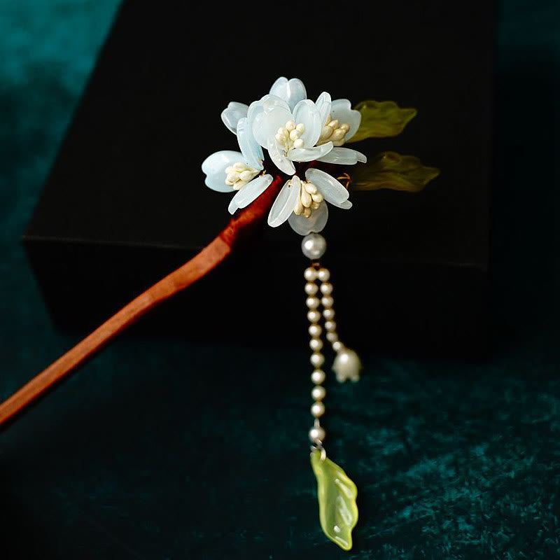 Lily of the Valley Pearl Tassel Chinese Hairpin