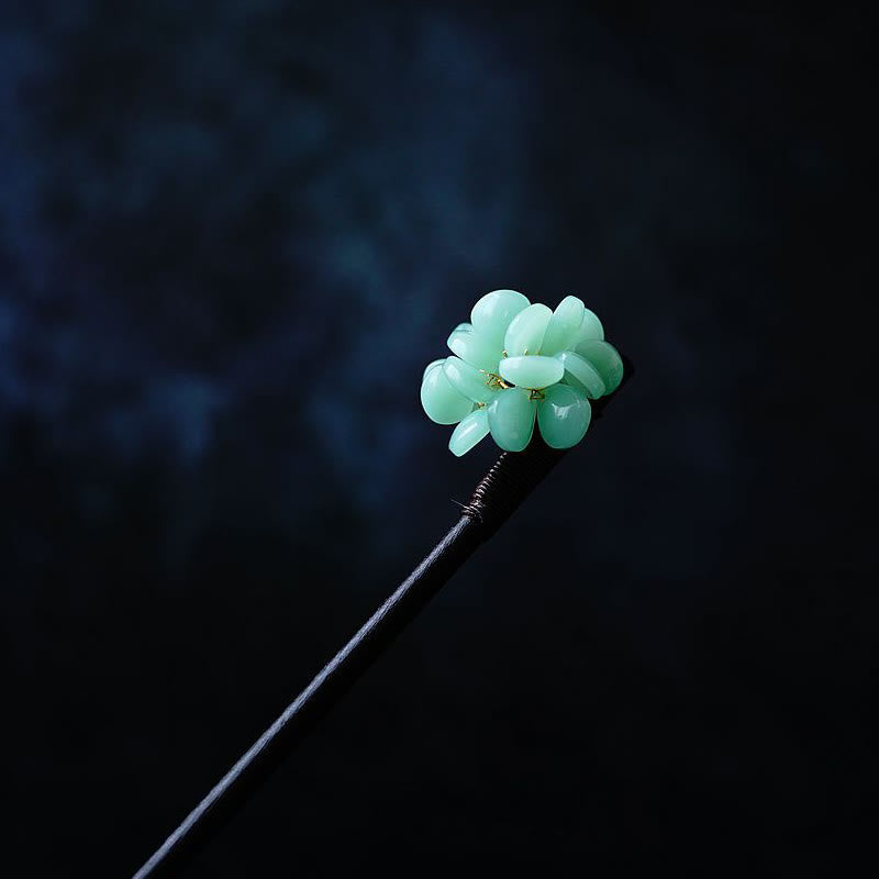 Grain Wood Liuli Hydrangea Flower Chinese Hairpin Symbolism