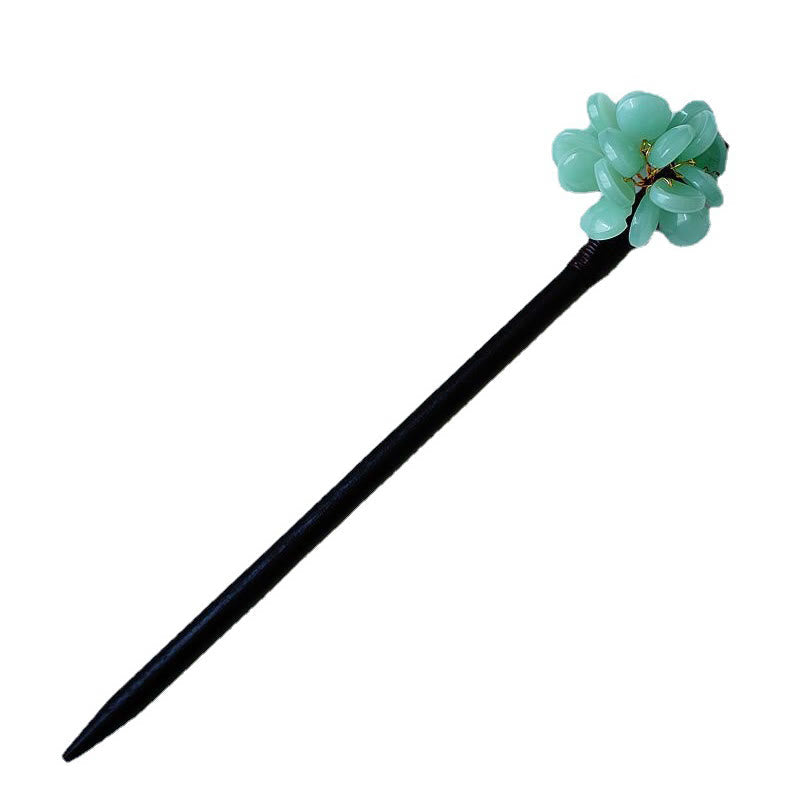 Grain Wood Liuli Hydrangea Flower Chinese Hairpin Symbolism