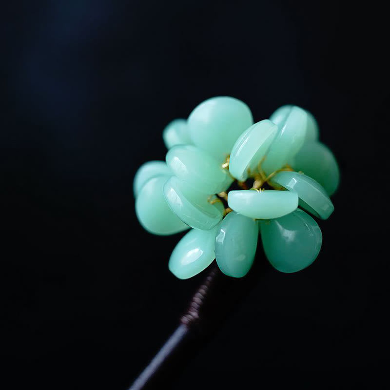 Grain Wood Liuli Hydrangea Flower Chinese Hairpin Symbolism