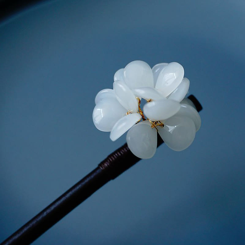 Grain Wood Liuli Hydrangea Flower Chinese Hairpin Symbolism