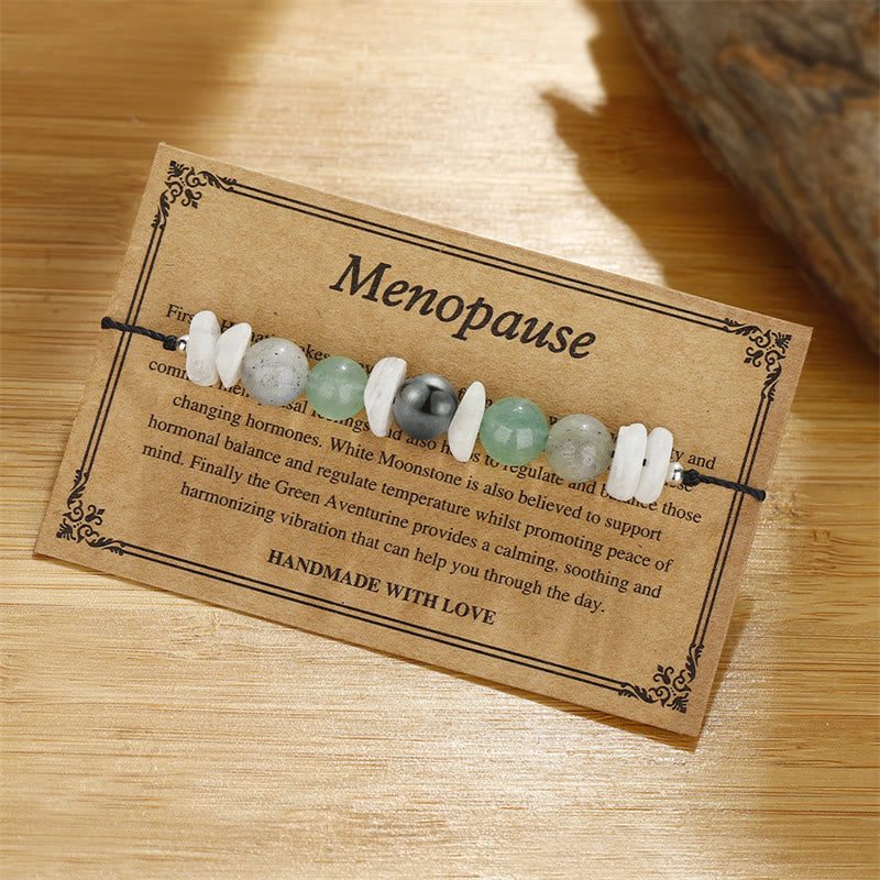 Menopause Labradorite Healing Bracelet with Moonstone & Aventurine