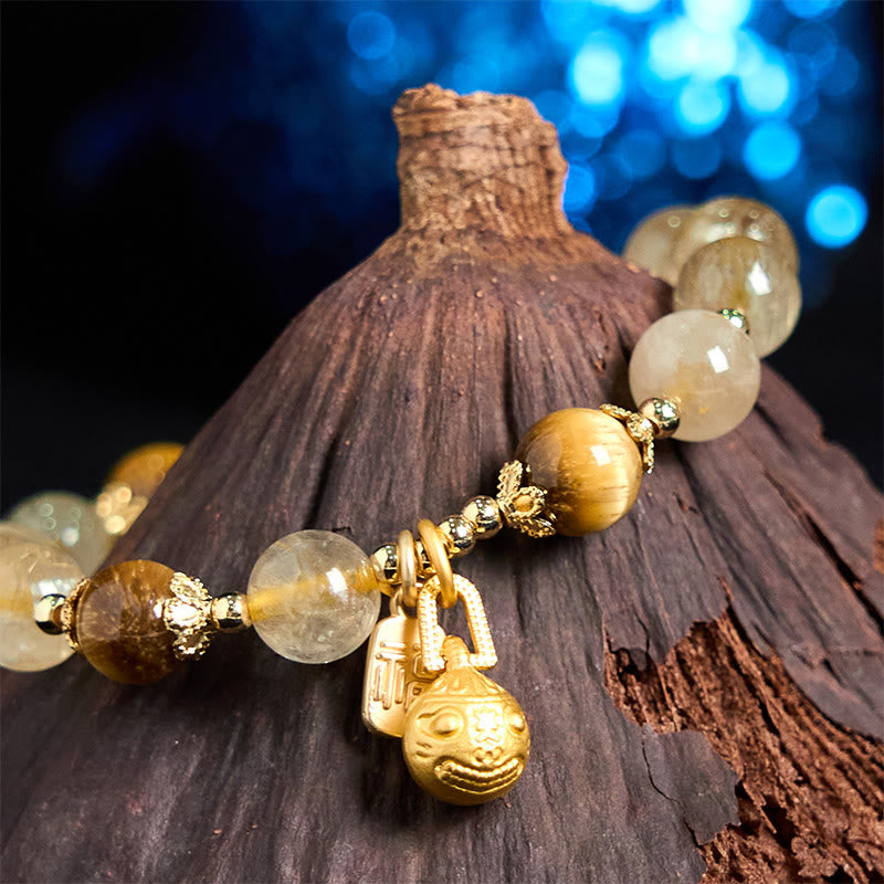 8mm Rutilated Quartz Auspiciousness Bracelet for Women
