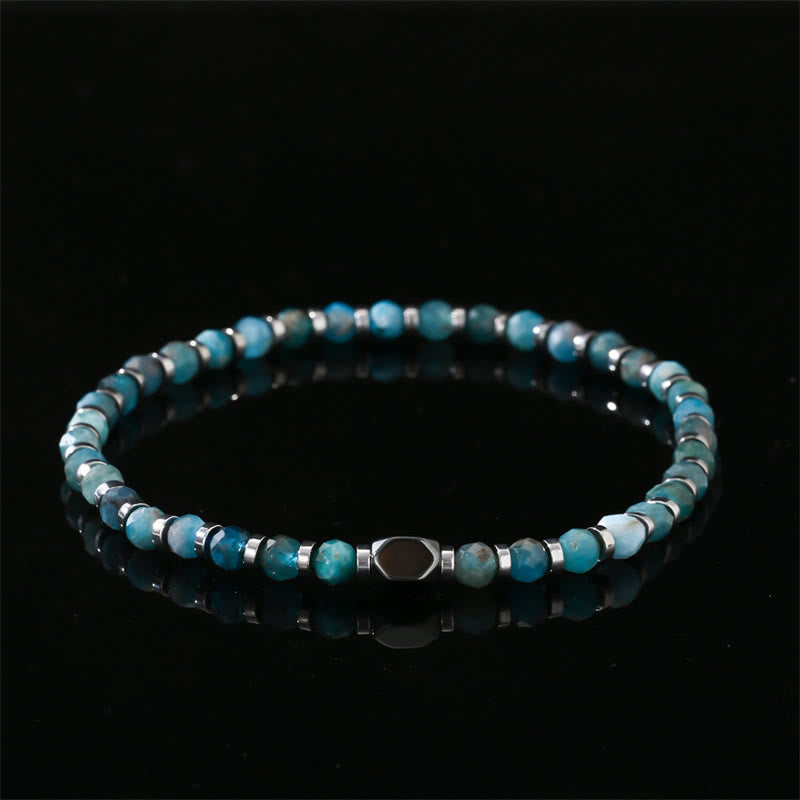 Apatite Hematite 4mm Communication Bracelet