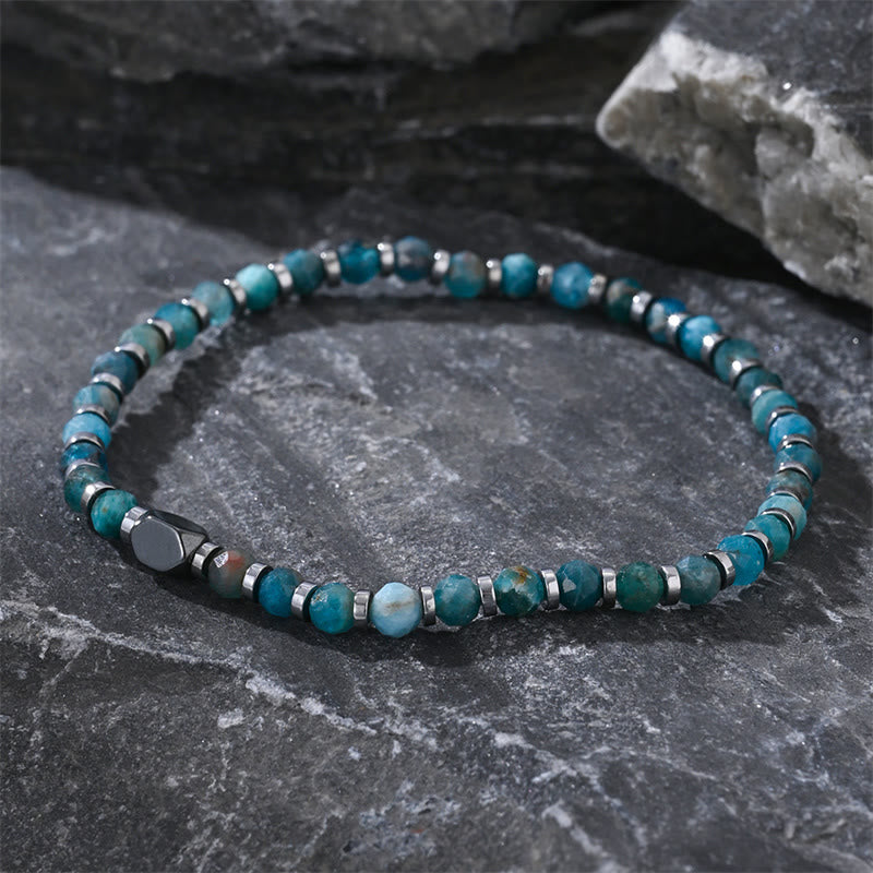 Apatite Hematite 4mm Communication Bracelet